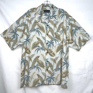 Ocean Pacific Mens XL Button Down Short Sleeve Silk Shirt