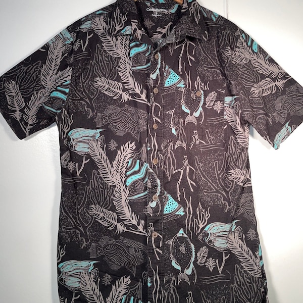 Hawaiian Shirt Croft & Barrow Small Button Down Short Sleeve Shirt