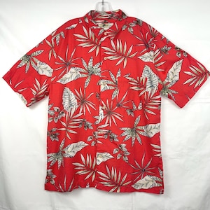 Hawaiian Shirt Mens Island Wear Shirt Size Large Casual Button Down