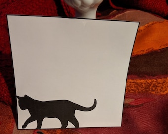 Black Cat Note Card (4 by 4)