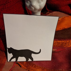Carte de correspondance Chat noir (4 x 4)