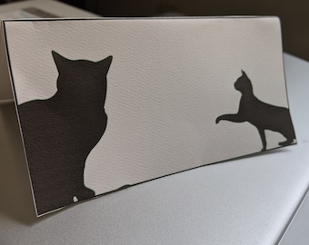 Black Cat Card (Silhouette)