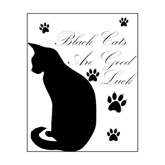 Black Cats Are Good Luck Etsy