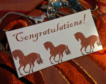 Congrats Horse Card - Etsy