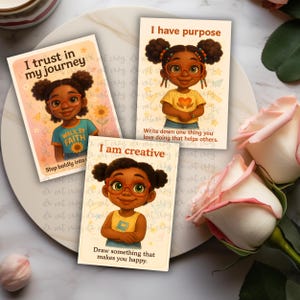 Jogo de Cartas Empoderador para Crianças – Construtor de Confiança para Imprimir com Personagens Diversos – Download Digital para Aprendizagem e Crescimento