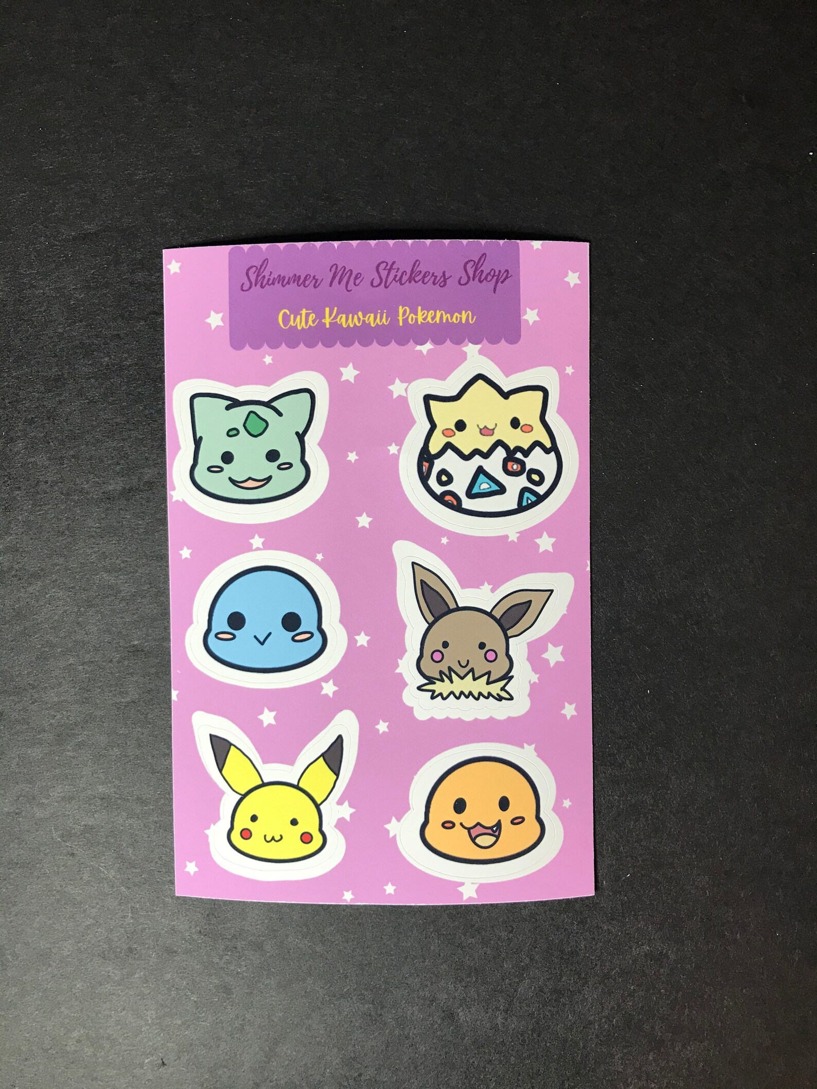 Kawaii Pokémon Sticker Sheet Pokémon Stickers Cute Chibi Etsy