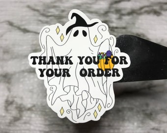 Personalized Thank You For Your Order Sticker , Label Stickers , Cute Spooky Stickers , Custom Thank You For Your Order Stickers