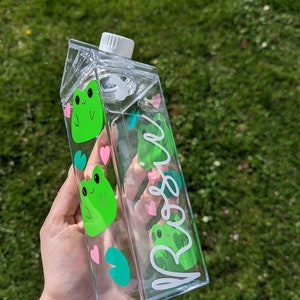 Personalised frog carton water bottle