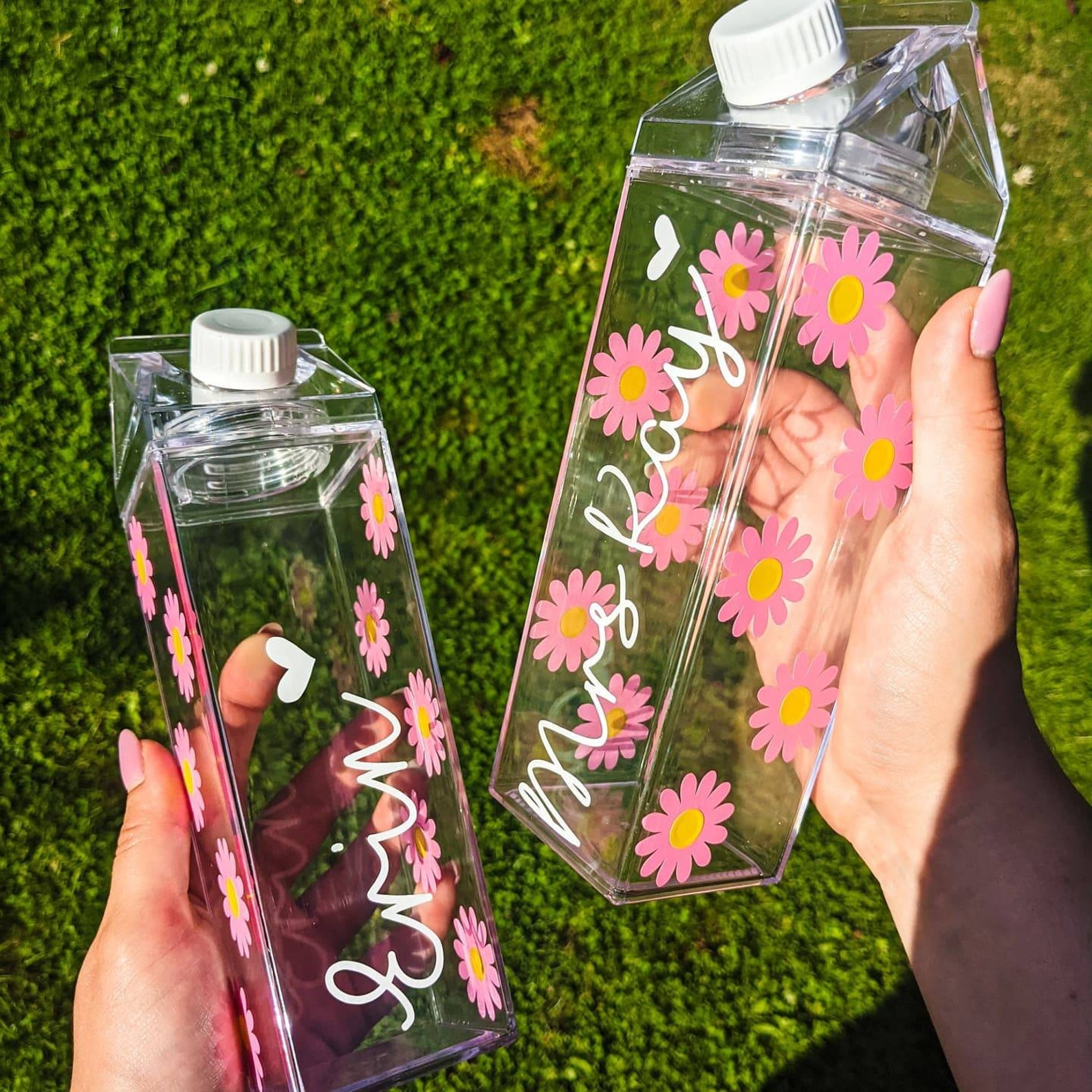 Personalised Flower Water Bottle Etsy UK