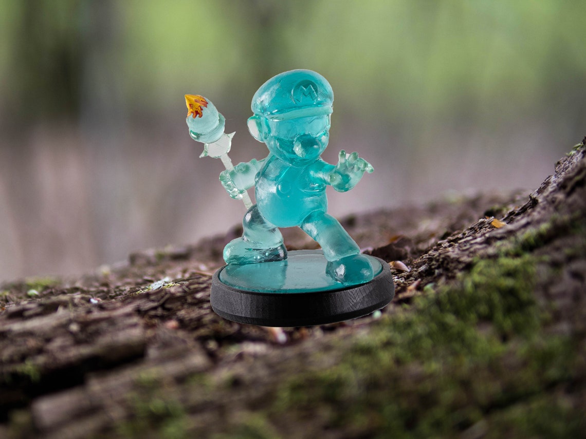 Shadow Mario Custom Amiibo 3D Print | Etsy
