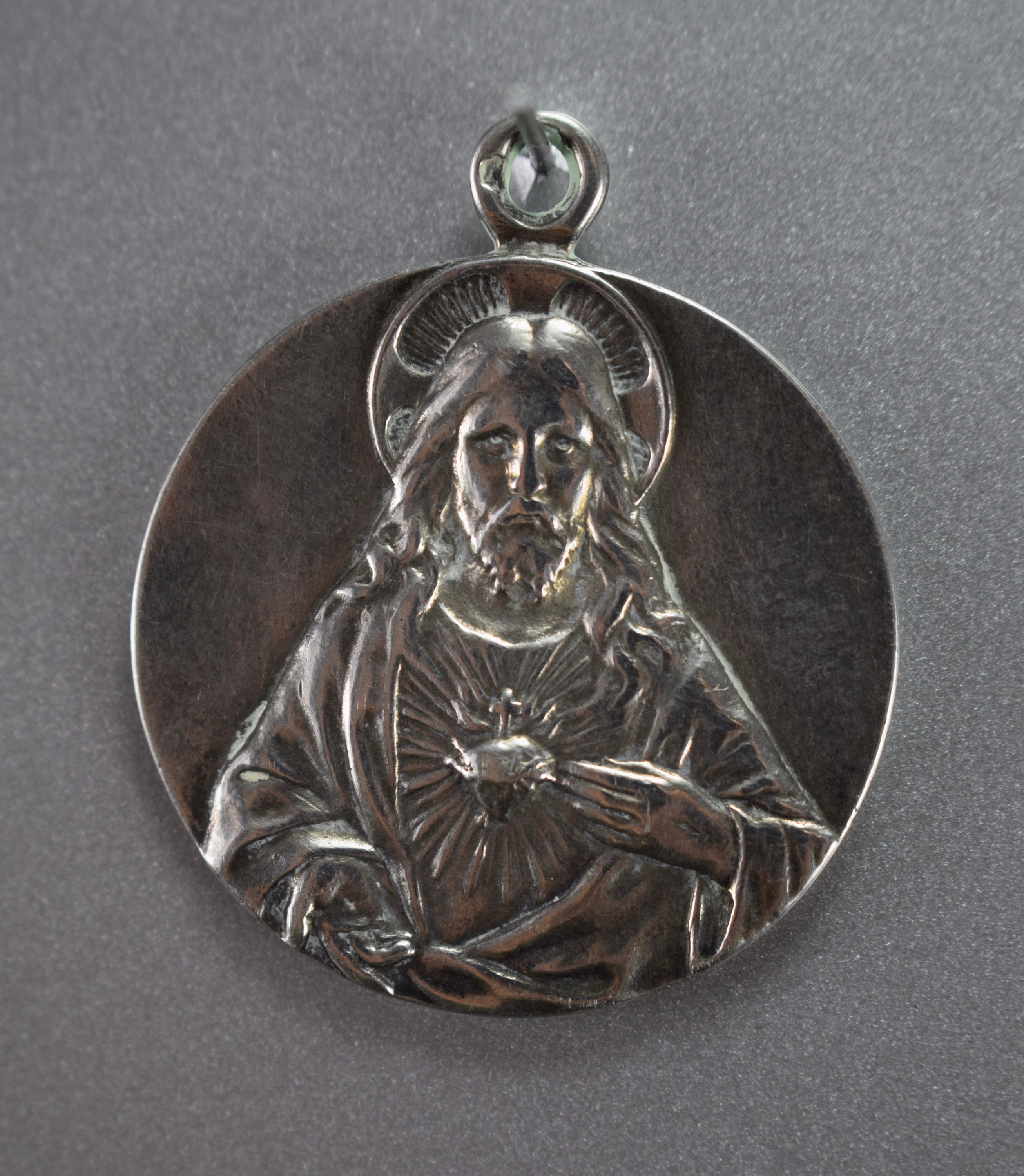 Vintage French Solid Silver Madonna and Child Medal Pendant - Etsy France
