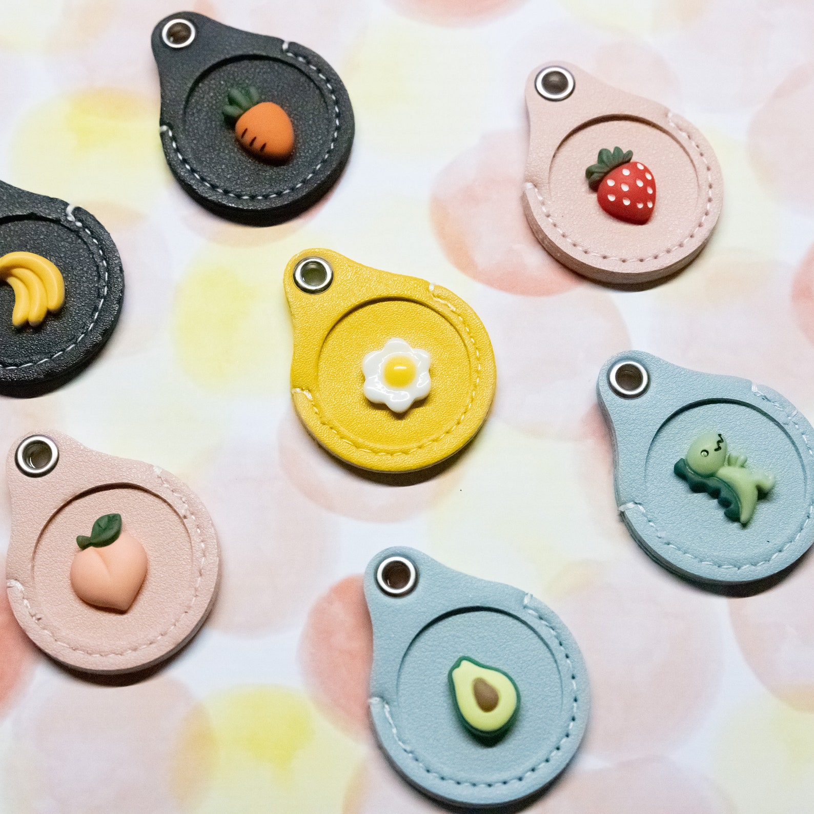 Cute AirTag Case Fruits Soft Protective holder Case Holder Etsy