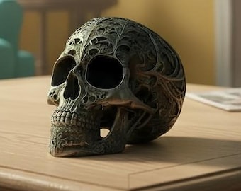Embossed Skull STL File: 3D Printed Gothic Home Decor (Digital Download)