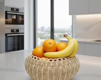 Geweven fruit- en broodmand STL – Decoratieve opbergmand | Directe download + gratis 3D-afdruk