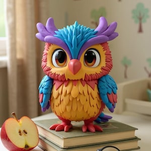 Cute Owl 3D Model – Printable STL File for Resin & FDM | Owl Figurine for 3D Printing
