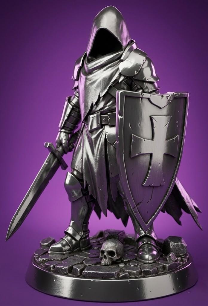 Dark Knight STL + FREE 3D Printing Guide – Fantasy Warrior (instant ...