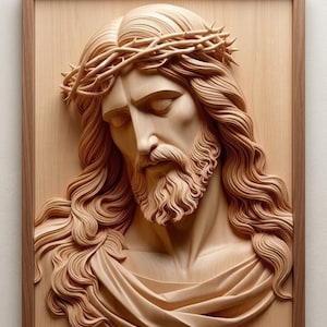 Jesus väggkonst STL + GRATIS 3D-utskriftsguide – Kristen reliefpanel (direkt nedladdning)