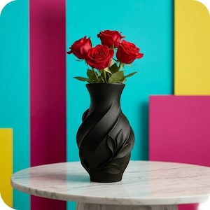 Modern Vase STL – Minimal Decorative Vase (Instant Download) PLA & Resin + FREE 3D Printing Guide