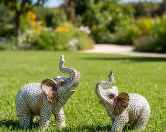 Luxus Elefanten Duo STL Set - Elegante 3D Dekorfiguren (sofortiger Download)