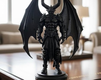 File STL Dark Angel Daemon – Statuetta stampabile in 3D di un angelo caduto gotico (download digitale istantaneo)