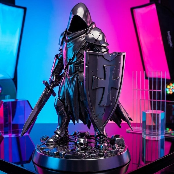 Dark Knight STL + FREE 3D Printing Guide – Fantasy Warrior (Instant Download) – PLA & Resin