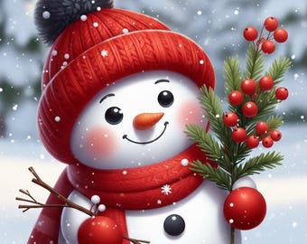 Christmas Snowman Figurine STL – 3D Printable Holiday Collectible | Digital File