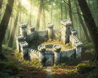 Burg STL-Datei - Mittelalterliche Festungsmodell | Sofort Download + gratis 3D Druck Anleitung