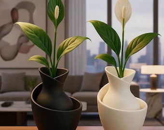 Luxury Flower Vase & Planter STL – Instant Download + Free 3D Printing Guide