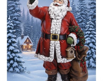 Santa Claus STL File: 3D Printable Christmas Figurine Instant Download