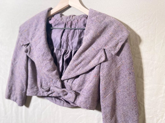 Vintage Handmade 40s 50s Light Plum Purple Croppe… - image 3