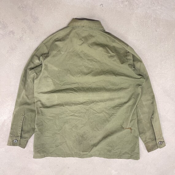 Vintage 60s/70s Trooper Military Green Field Shir… - image 9