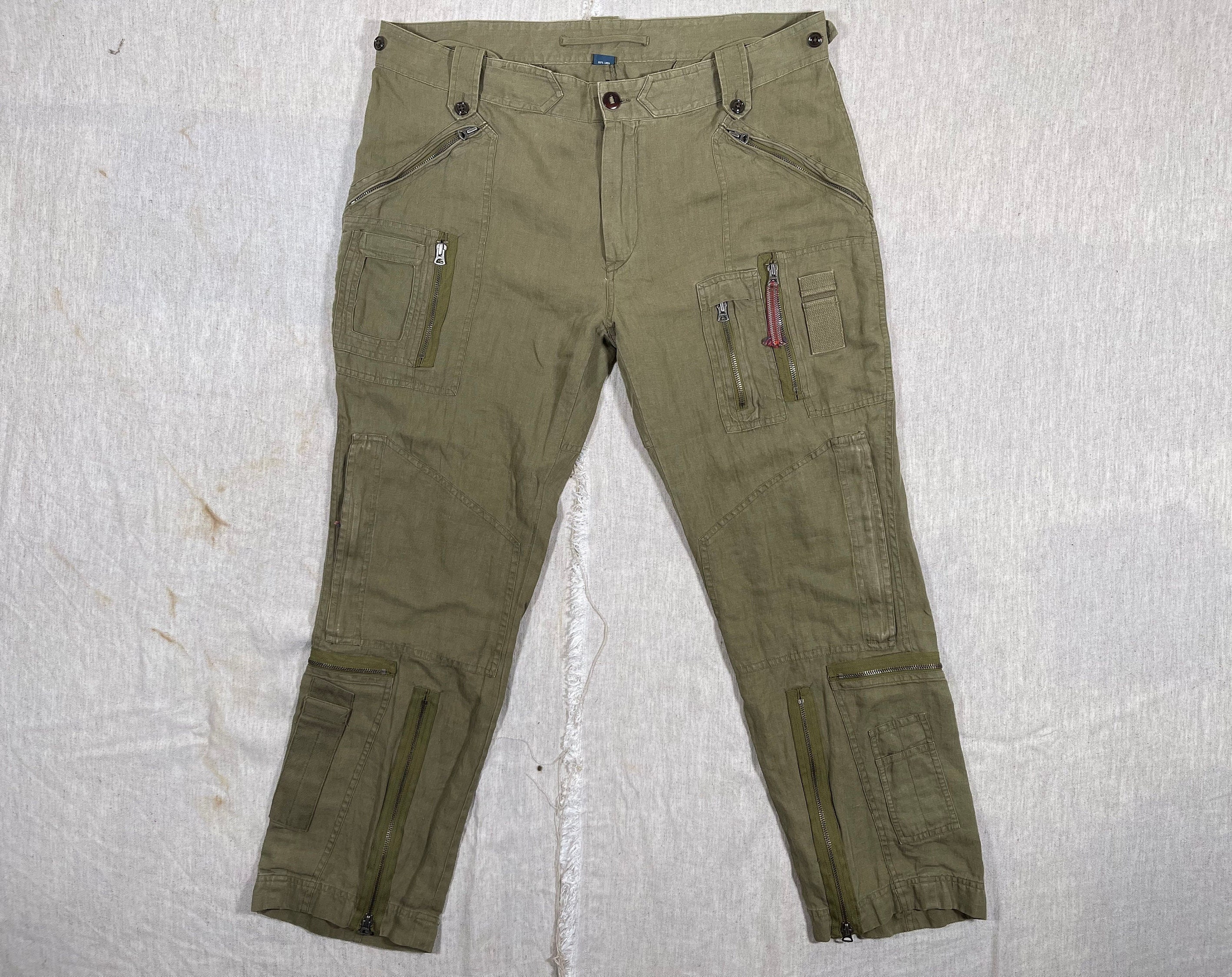 Vintage Chaps Ralph Lauren Pants 36 x 34 Green Chino Trousers