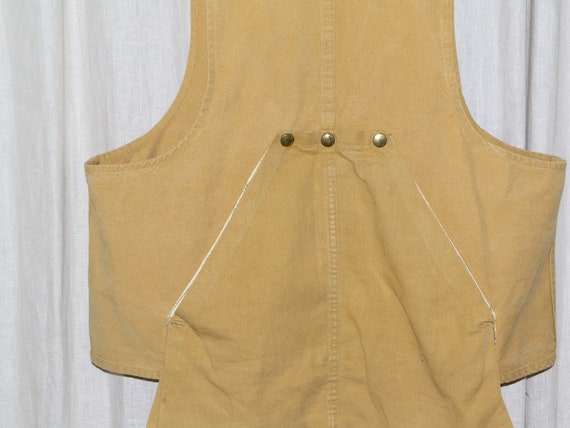 Rustic 1940s Vintage Hunting Vest Men's size Larg… - image 5