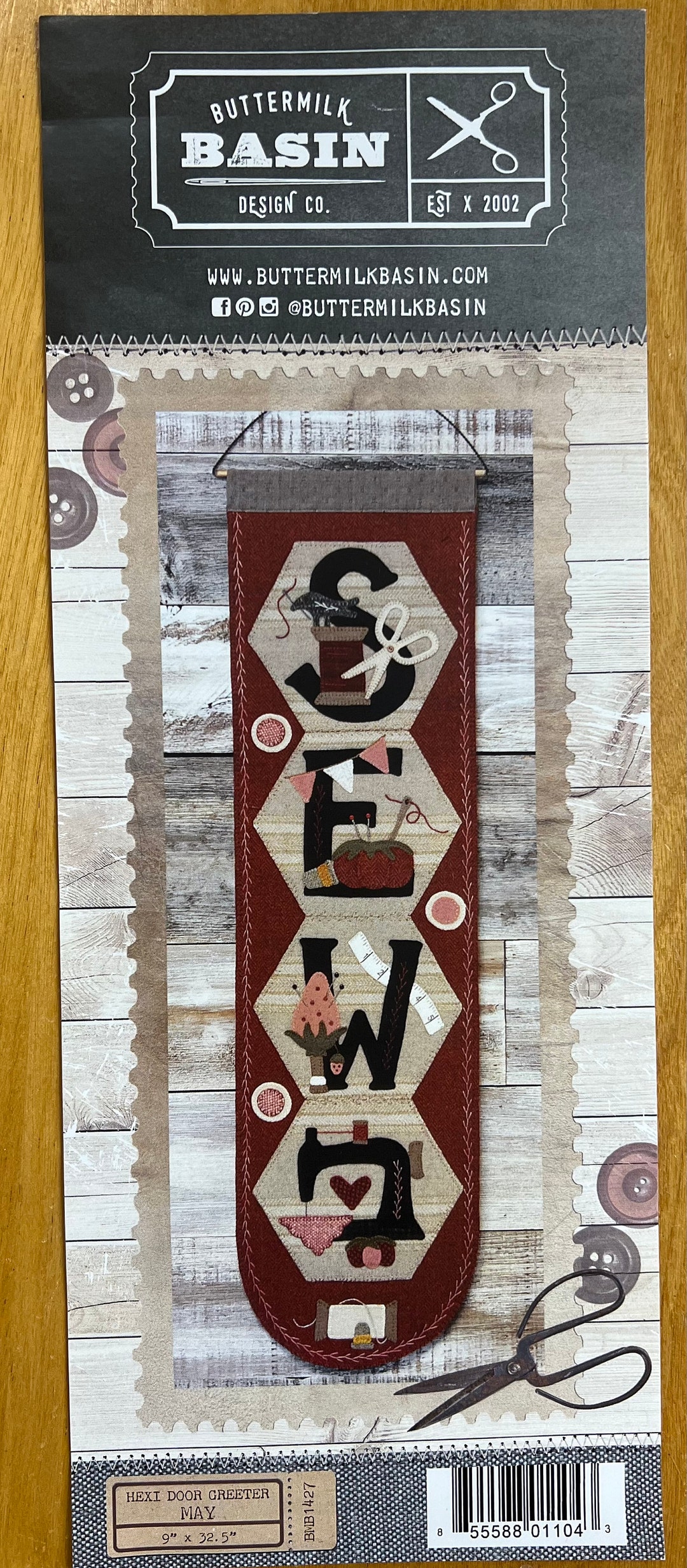 Sewn by Buttermilk Basin Hexi Door Greeter hand Applique 9 X 32.5 Etsy