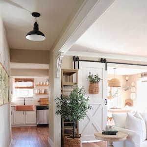 El Segundo 12&quot; Retro Industrial Steel Light - Laundry and Entryway Pendant