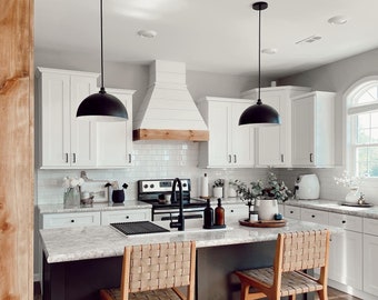 Brentwood Farmhouse Dome Pendant Light | 14" Kitchen Island Lighting