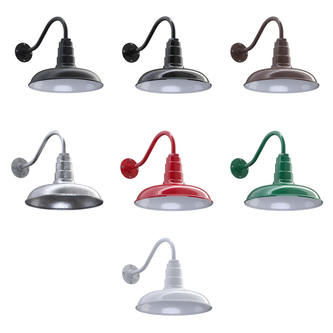 Handmade Industrial Gooseneck Barn Light Wall Fixture Made Etsy