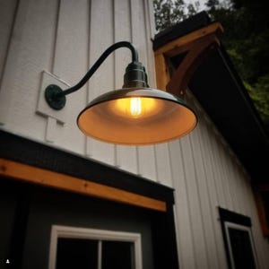 Topanga 14" Barn Light with 16" Gooseneck | Indoor & Outdoor Wall Sconce | Farmhouse Style Light | Made In The USA