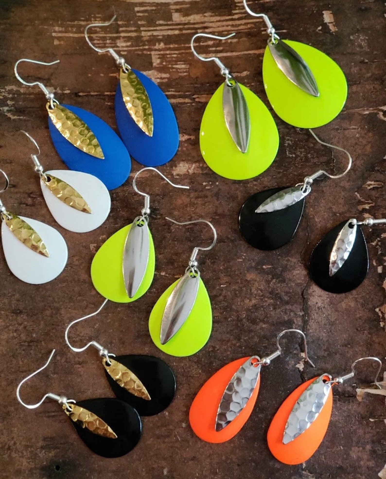 Double Spinner Blade Earrings Etsy