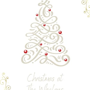 Personalised Christmas Tree Print | Family Christmas Print | Family Print | Christmas Decoration | Unframed Print | Personalized