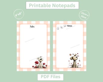 Whimsical Dog Printable Notepad