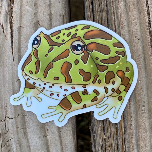 Cute baby horned frog stickers