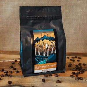 Aspen Sunrise Coffee - Light Roast | Valentine&#39;s Gift | Coffee Gift | Coffee Beans | Ground Coffee | Stocking Stuffer | Coffee Lover Gift