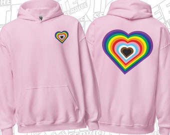 LGBTQ Rainbow Heart Pride T-shirt LGBT Gay Lesbian Trans Bi Nonbinary Pride Love Is Love shirt