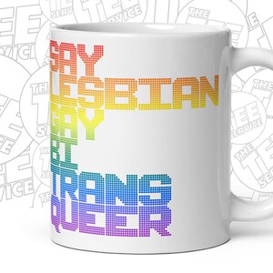 Say LGBTQ Mug 100% Profits Fight Don&#39;t Say Gay Bills Love Is Love LGBTQ Pride LGBT Ally Rainbow Mug by The Tee Service