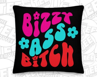 Funny Throw Pillow Funny Sarcastic Gift for Her Best Friend Sarcastic Mom College Dorm Gift Retro Style Groovy Design Grad Student Gift