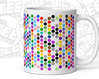 Taza con banderas del orgullo LGBTQ+: aliado gay, lesbiana, bisexual y trans