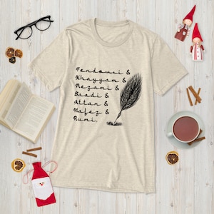 Camiseta de manga corta de los poetas persas