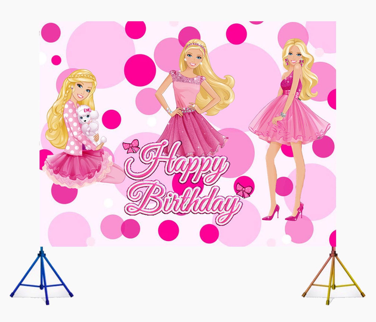 Barbie Party Backdrop Girl Birthday Party Dreamhouse Pink | Etsy