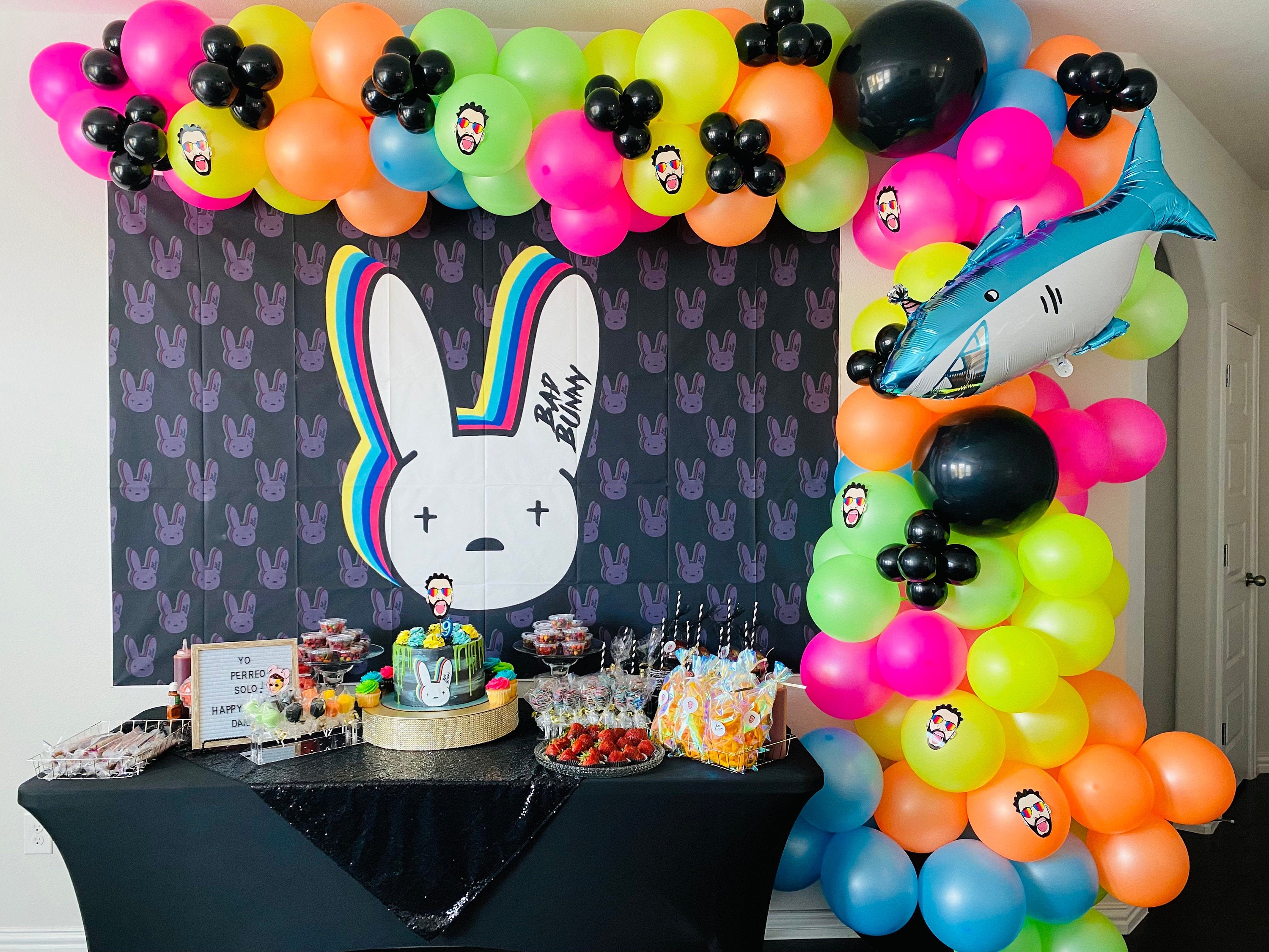 Bad bunny backdrop party 5x7ft conejo Malo decoration Etsy